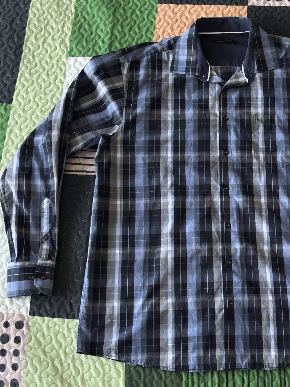 Britches Long Sleeves Checkered Polo Shirt For Men